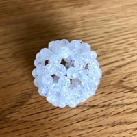 フラーレン　オブジェ　6mmクラック水晶（直径4〜4.5cm）