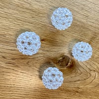 サンクチュアリが作れる！フラーレンオブジェ4個セット　6mmクリスタル（直径4〜4.5cm）