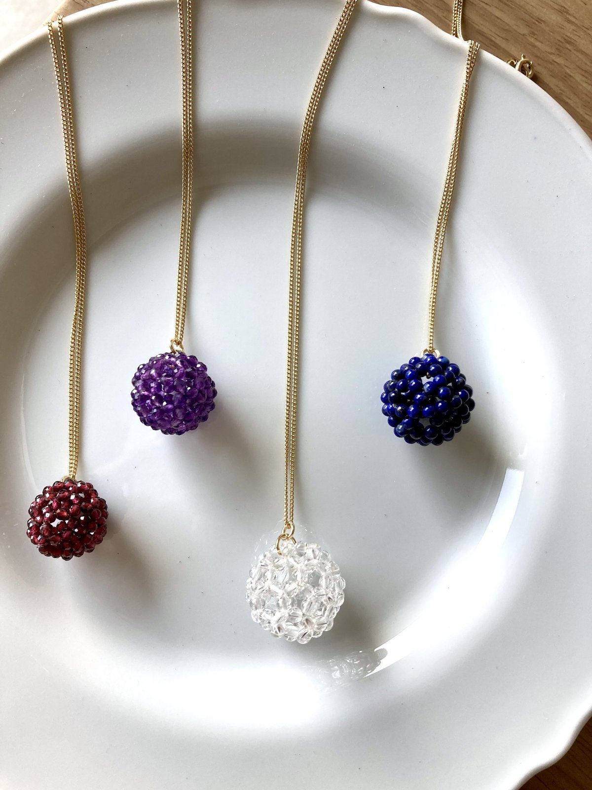 フラーレン ネックレス3mm クリスタル（直径約2cm） | floweressence&fu