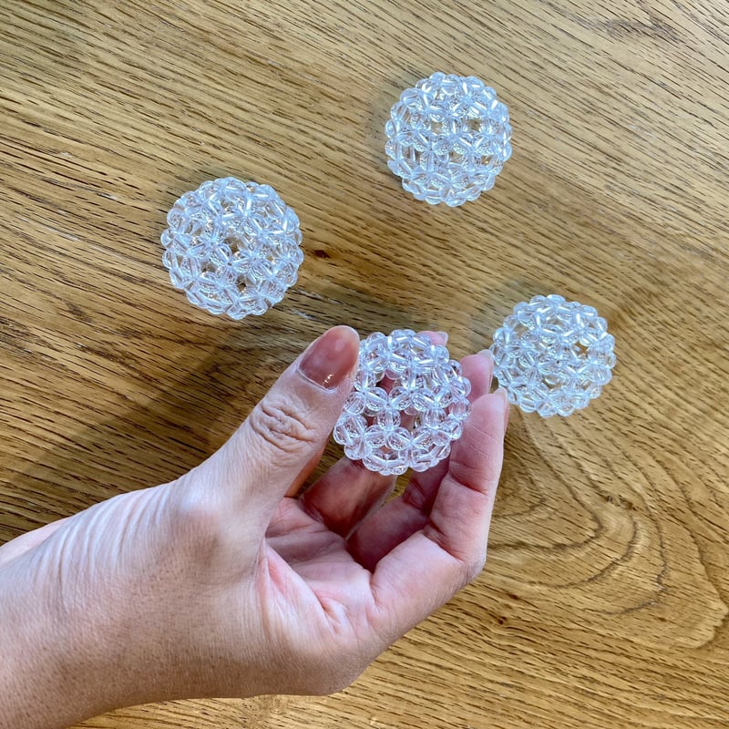 サンクチュアリが作れる！フラーレンオブジェ4個セット 6mmクリスタル