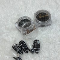 Tweed  powder -shiny black-