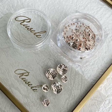 Circle plate  -pink gold-