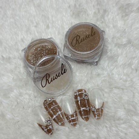 Tweed  powder -shiny camel-