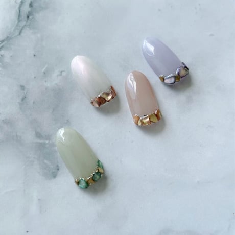 Glass Stone -champagne gold-