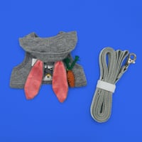 くにたち・うさ耳ハーネス（グレー）　Mサイズ