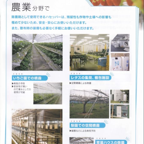 水から生まれた新世代の除菌・消臭剤 弱酸性『ハセッパー水』20ℓ  200ppm