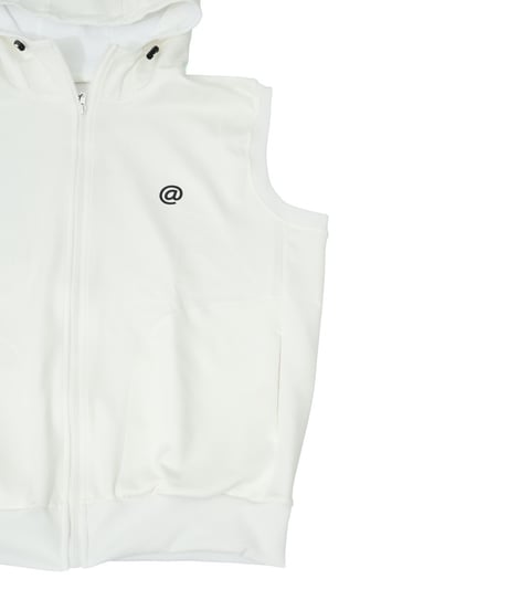 【ANTIQUAGOLF×STCH】UNISEX（ユニセックス）hoody logo vest-white