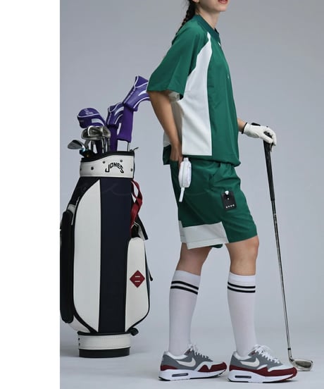 【ANTIQUAGOLF×STCH】UNISEX(ユニセックス)logo halfpants-green