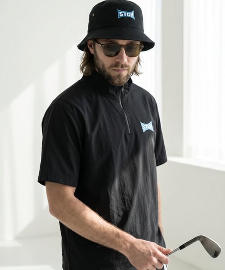 STCH ORIGINAL 【mock neck STCH FAIRWAYS & GREENS-black】