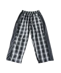【ANTIQUAGOLF×STCH】 Check Logo Pants-black
