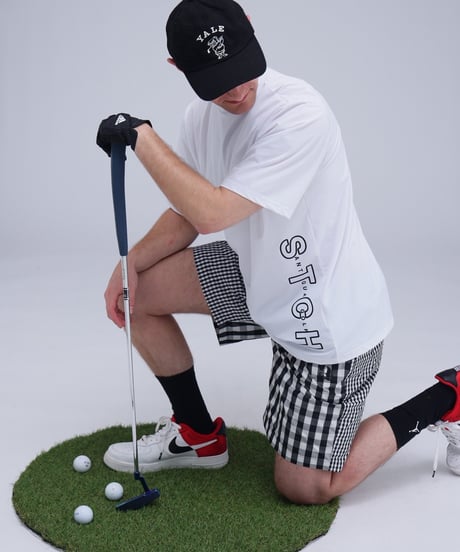 【ANTIQUAGOLF×STCH】UNISEX(ユニセックス)side logo mockneck tops-white