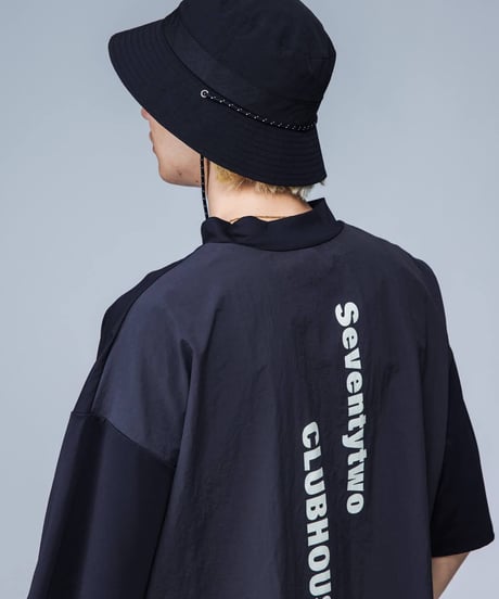 【ANTIQUAGOLF×STCH】UNISEX（ユニセックス）piping mock neck-black