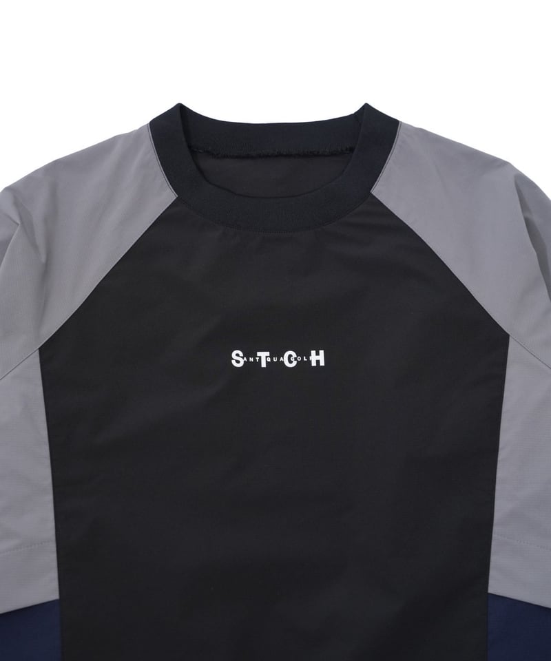 ANTIQUAGOLF×STCH】Color Block Pullover-black |