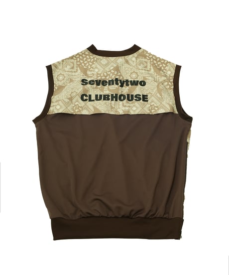 【 ANTIQUAGOLF×STCH 】paisley pattern vest-brown
