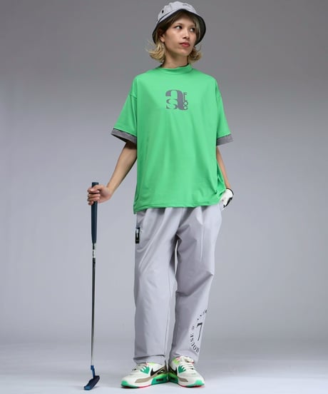【 ANTIQUAGOLF×STCH 】color combination pants-lightgray
