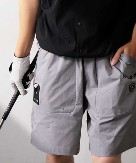 【ANTIQUAGOLF×STCH】UNISEX（ユニセックス）logo half pants-gray