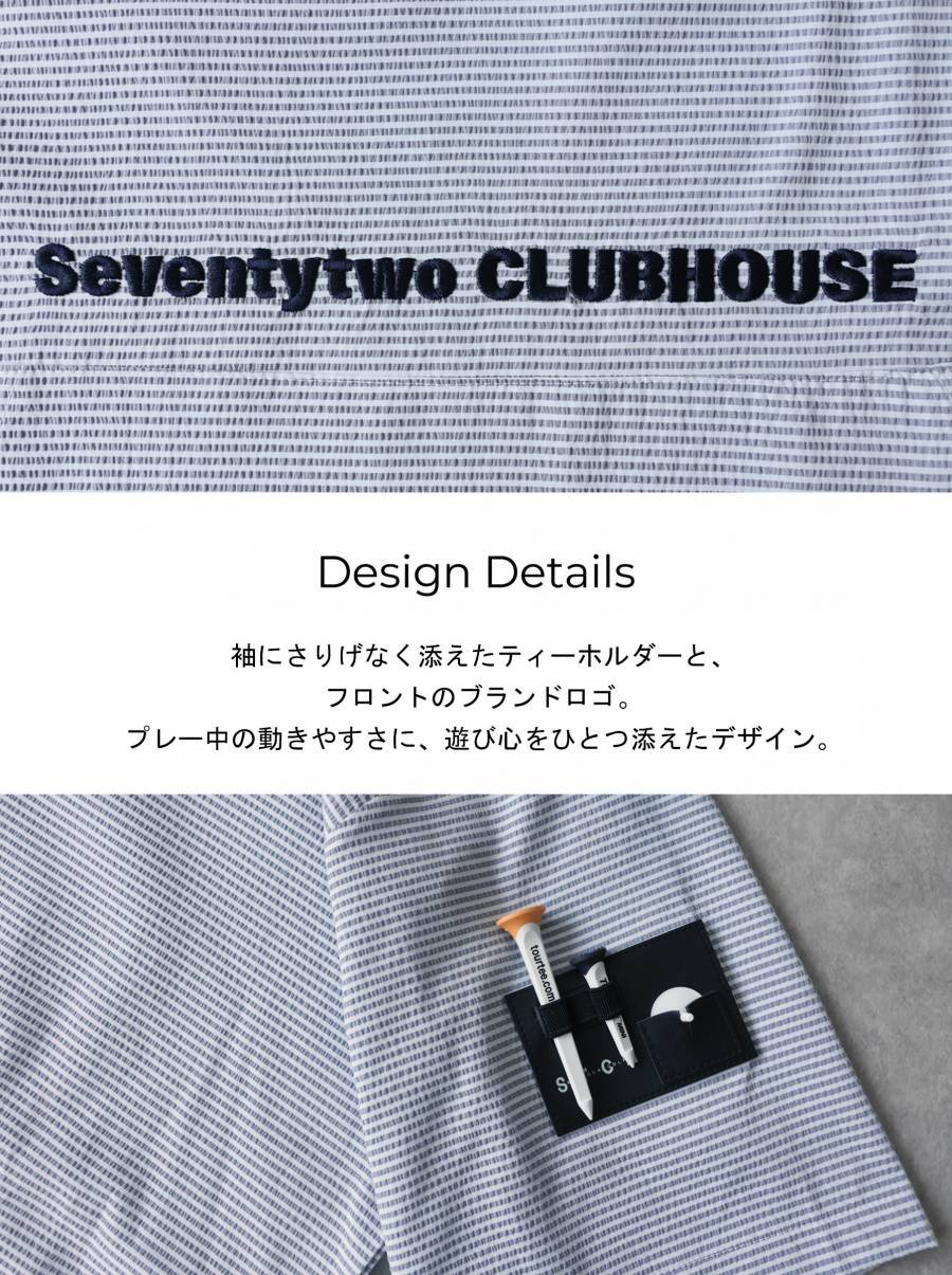 ANTIQUA GOLF×STCH】 SeersuckerTops- black | 【公式