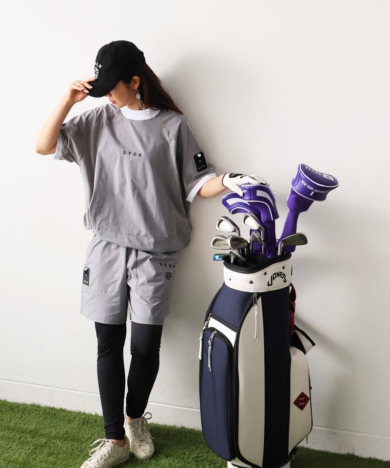 ANTIQUAGOLF×STCH】UNISEX（ユニセックス）ribbed coler to
