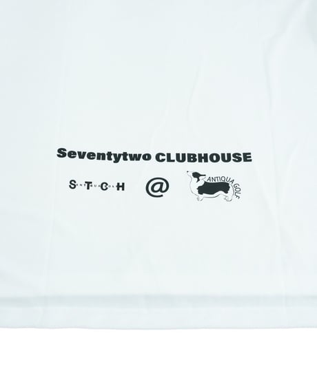 【ANTIQUAGOLF×STCH】UNISEX（ユニセックス）short sleeve hooded-white