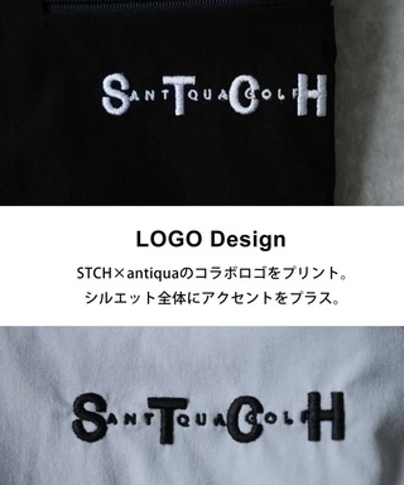 ANTIQUA GOLF×STCH】Zip Design Logo Pants-black