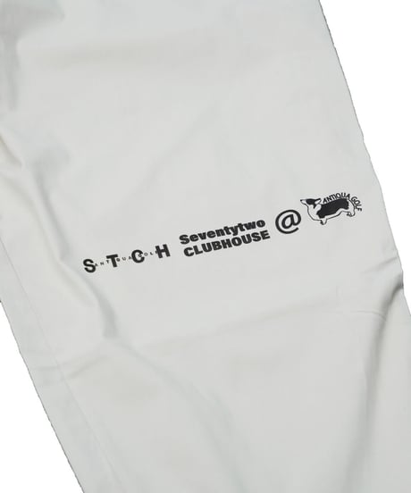 【ANTIQUAGOLF×STCH】UNISEX（ユニセックス）logo pants-white