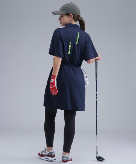 【 ANTIQUAGOLF×STCH 】mesh drost onepiece-navy