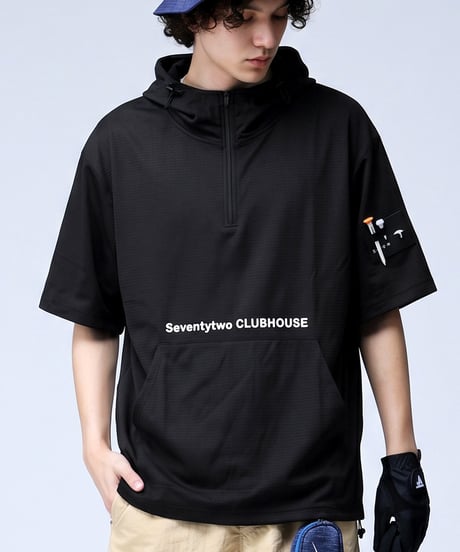 【ANTIQUA GOLF×STCH】 SeersuckerTops- black