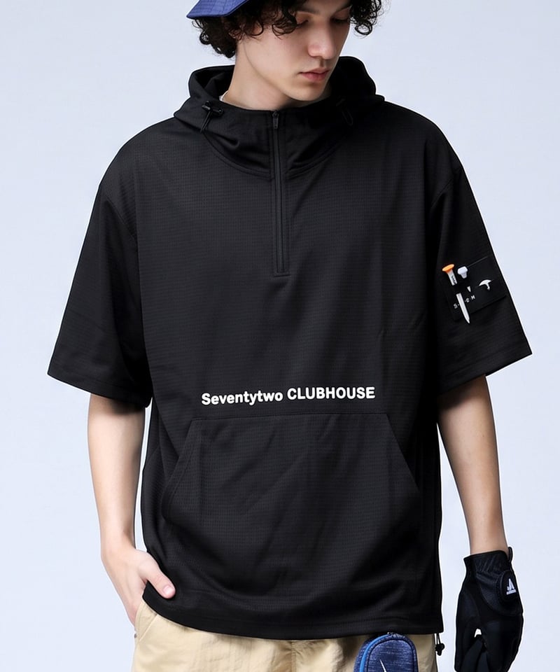 ANTIQUA GOLF×STCH】 SeersuckerTops- black | 【公式