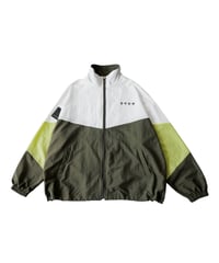 【ANTIQUAGOLF×STCH】Color Block Stand Zip Jacket-yellow mix