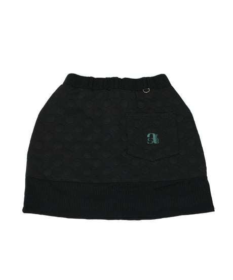 【ANTIQUAGOLF×STCH】dot mini skirt-black