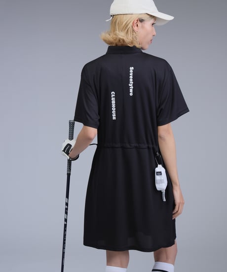 【 ANTIQUAGOLF×STCH 】mesh drost onepiece-black