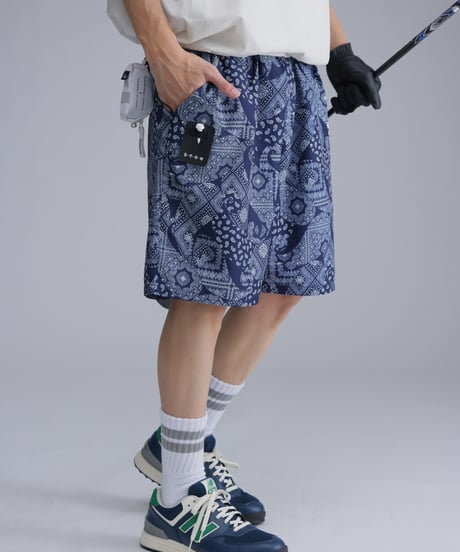 【 ANTIQUAGOLF×STCH 】paisley half pants-beige
