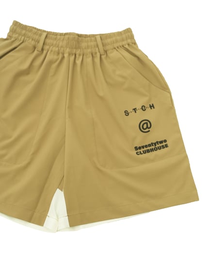 【ANTIQUAGOLF×STCH】UNISEX(ユニセックス)logo halfpants-beige