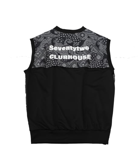 【 ANTIQUAGOLF×STCH 】paisley pattern vest-black