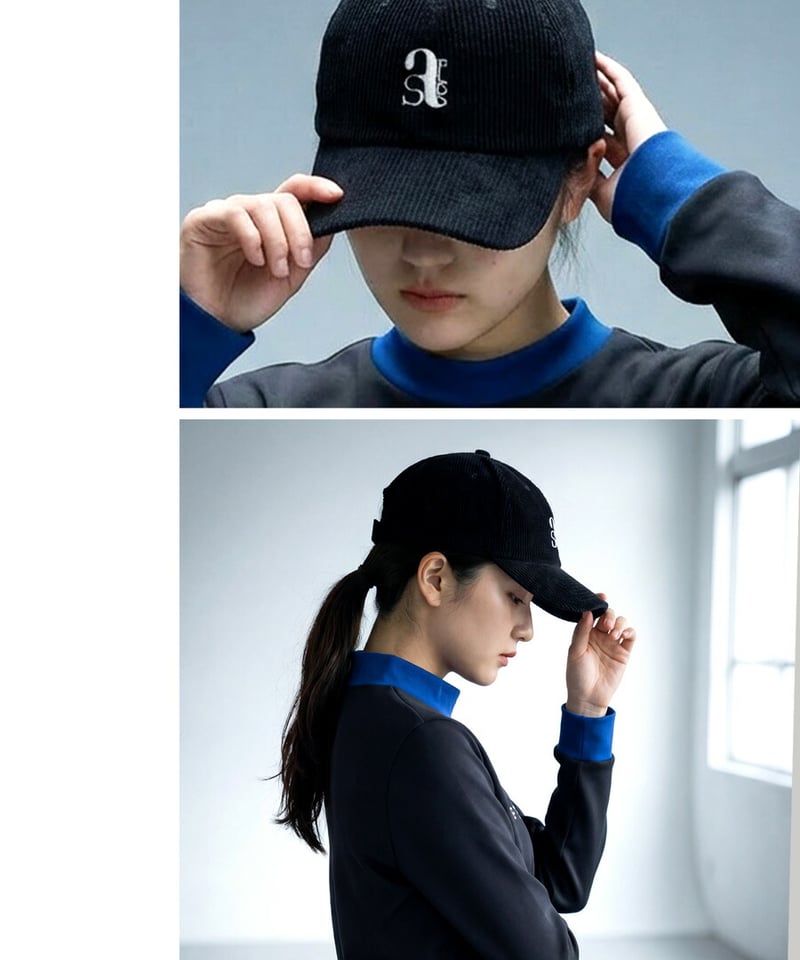 ANTIQUA GOLF×STCH】UNISEX（ユニセックス） キャップ-black |