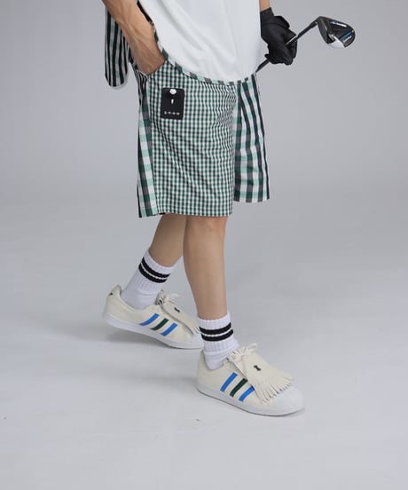 【ANTIQUAGOLF×STCH】UNISEX(ユニセックス)check half pants-green