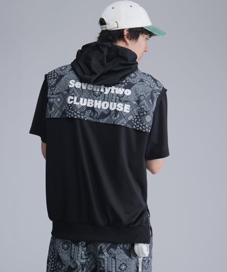 【 ANTIQUAGOLF×STCH 】paisley pattern vest-black