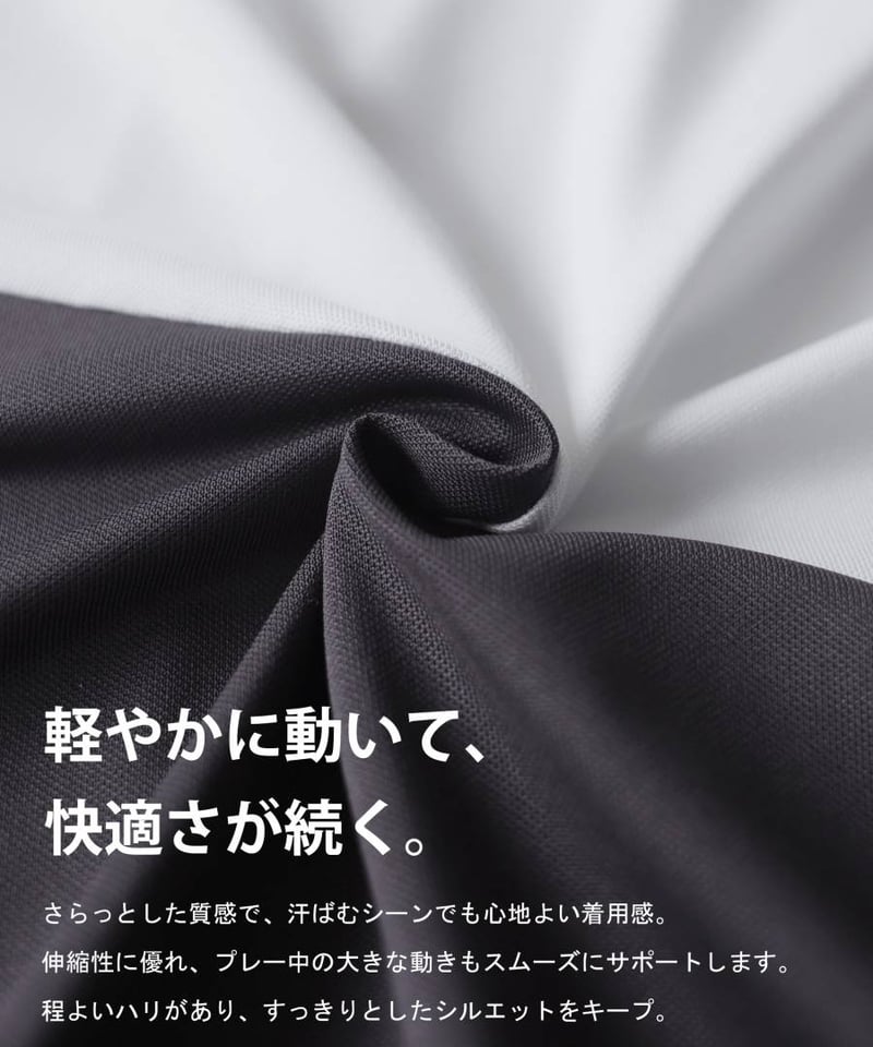 ANTIQUA GOLF×STCH】Color block Tops-graymix | 【