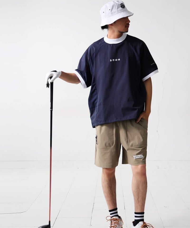 ANTIQUAGOLF×STCH】UNISEX（ユニセックス）ribbed coler to