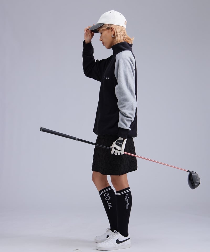 ANTIQUAGOLF×STCH】Color Block Fleece Pullover-b
