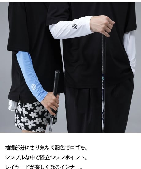 【ANTIQUAGOLF×STCH】UNISEX（ユニセックス）接触冷感×UVカット longsleeve under shirt-blue