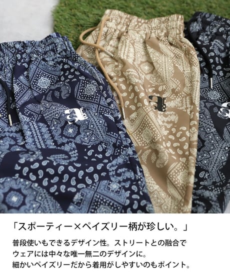 【 ANTIQUAGOLF×STCH 】paisley half pants-black