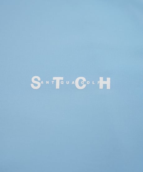 【 ANTIQUAGOLF×STCH 】Asymmetry Logo Tops-light blue