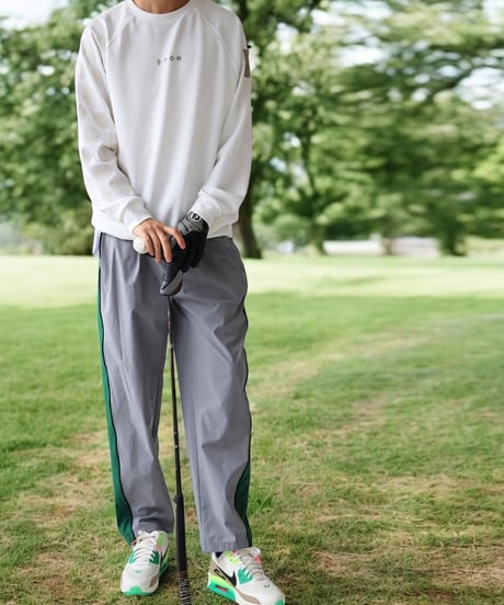 【ANTIQUAGOLF×STCH】UNISEX（ユニセックス）dot design tops-white