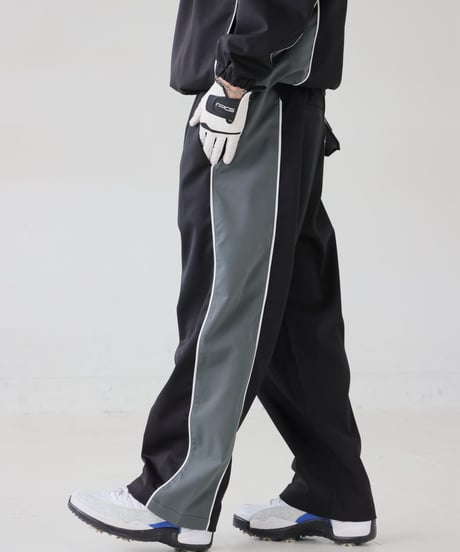 【ANTIQUAGOLF×STCH】 color matching pants-black