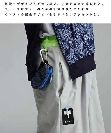 【 ANTIQUAGOLF×STCH 】color combination pants-black