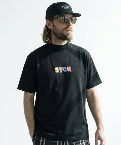 STCH ORIGINAL 【mock neck  color block STCH-black】