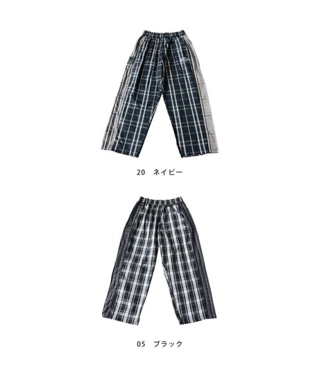 【ANTIQUAGOLF×STCH】 Check Logo Pants-black