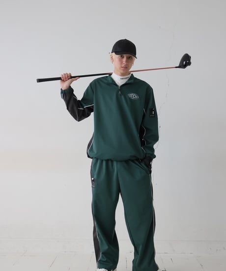 【ANTIQUAGOLF×STCH】 Half Zip LOGO Tops-green