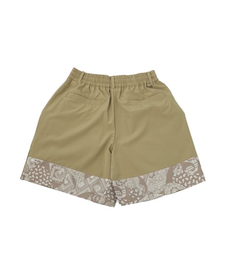 【ANTIQUAGOLF×STCH】UNISEX(ユニセックス)paisley switching halfpants-baige